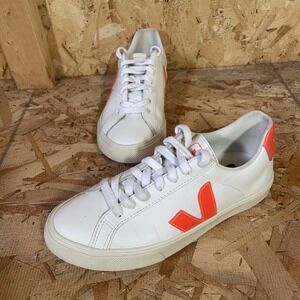 VEJA Campo Leather Sneaker Shoes Women's V-Logo Size US4 EU35 Colorful Lace Up